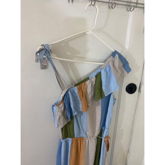 LC Lauren Conrad Women's Color Block One Shoulder Multi Maxi Dress - Medium - Picture 2 of 12